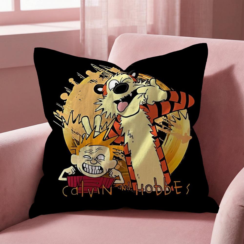 Чехол на подушку C-Calvin and H-Hobbes, универсальный чехол для дома и автомобиля - Двусторонний, мягкий и прочный для повседневного использования