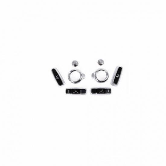 Fit For Range Rover Sport 14-22 Silver Seat Adjust Handle Button Cover Trim 8PCS