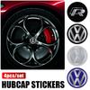 VW 4Pcs 56/60/65mm Car Wheel Center Hub Caps Sticker Badge for Volkswagen VW Golf 4 5 6 7 Bora MK7 Beetle Touran Tiguan GTI R Line xm3