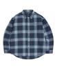 Signed Logo Flannel Check Long Sleeve Shirt - Greyish Blue