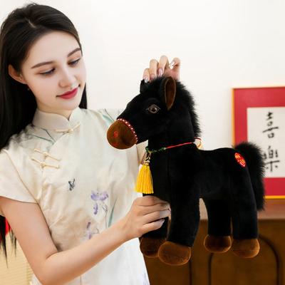 Кукла Лошадь Национальный Стиль Тканевая Текстура Благоприятное Значение Фигурка Лошади Год Лошади Благословения Мягкая Игрушка