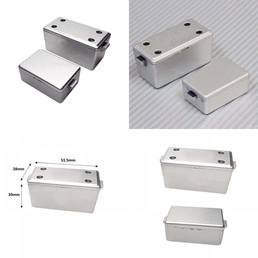 Реалистичный серебристый декоративный ящик для инструментов из твердого пластика для 1/10 RC краулеров, комплект из 2 штук