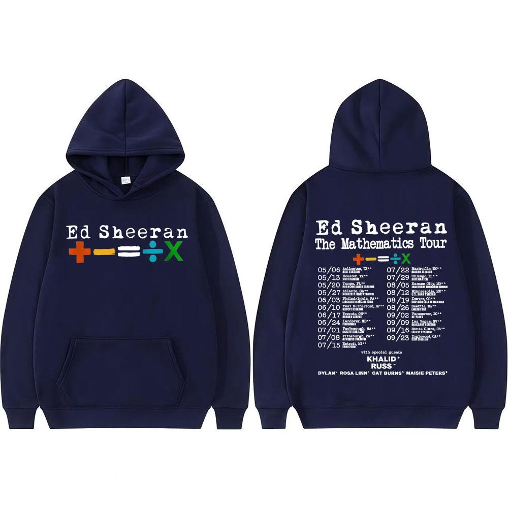 Мужская толстовка Ed Sheeran Mathematics Tour в винтажном стиле 90-х, хип-хоп, высокое качество, длинный рукав, свободный крой.