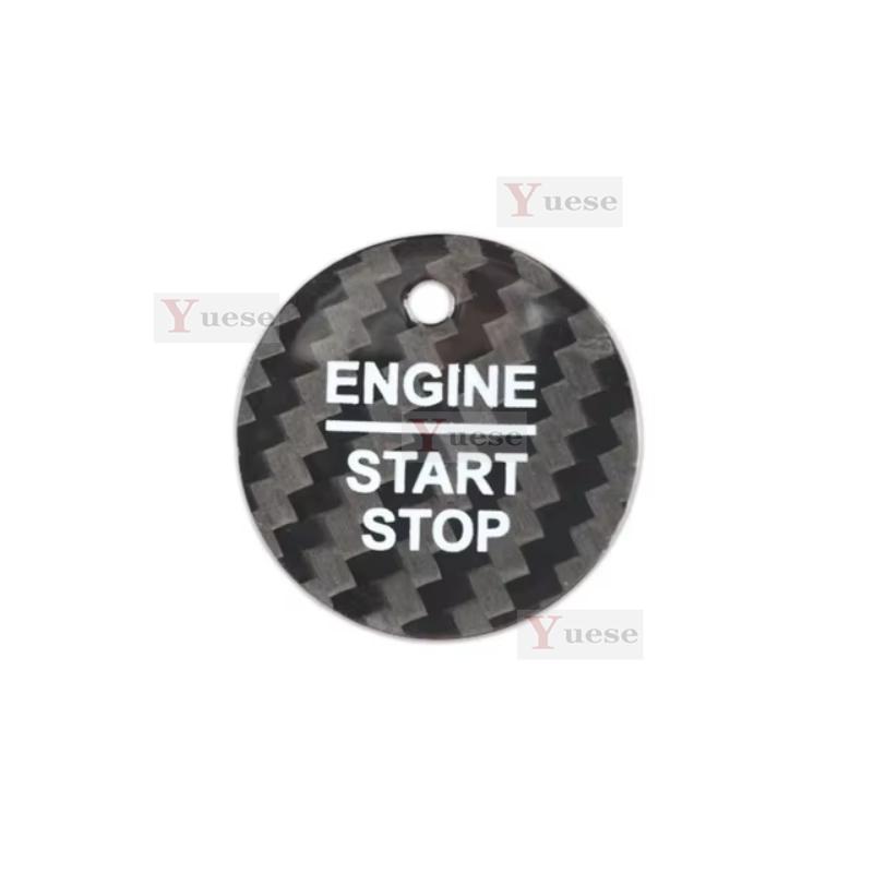 For Ford Everest Car Engine Start Stop Button Cover Real Carbon Fiber Sticker