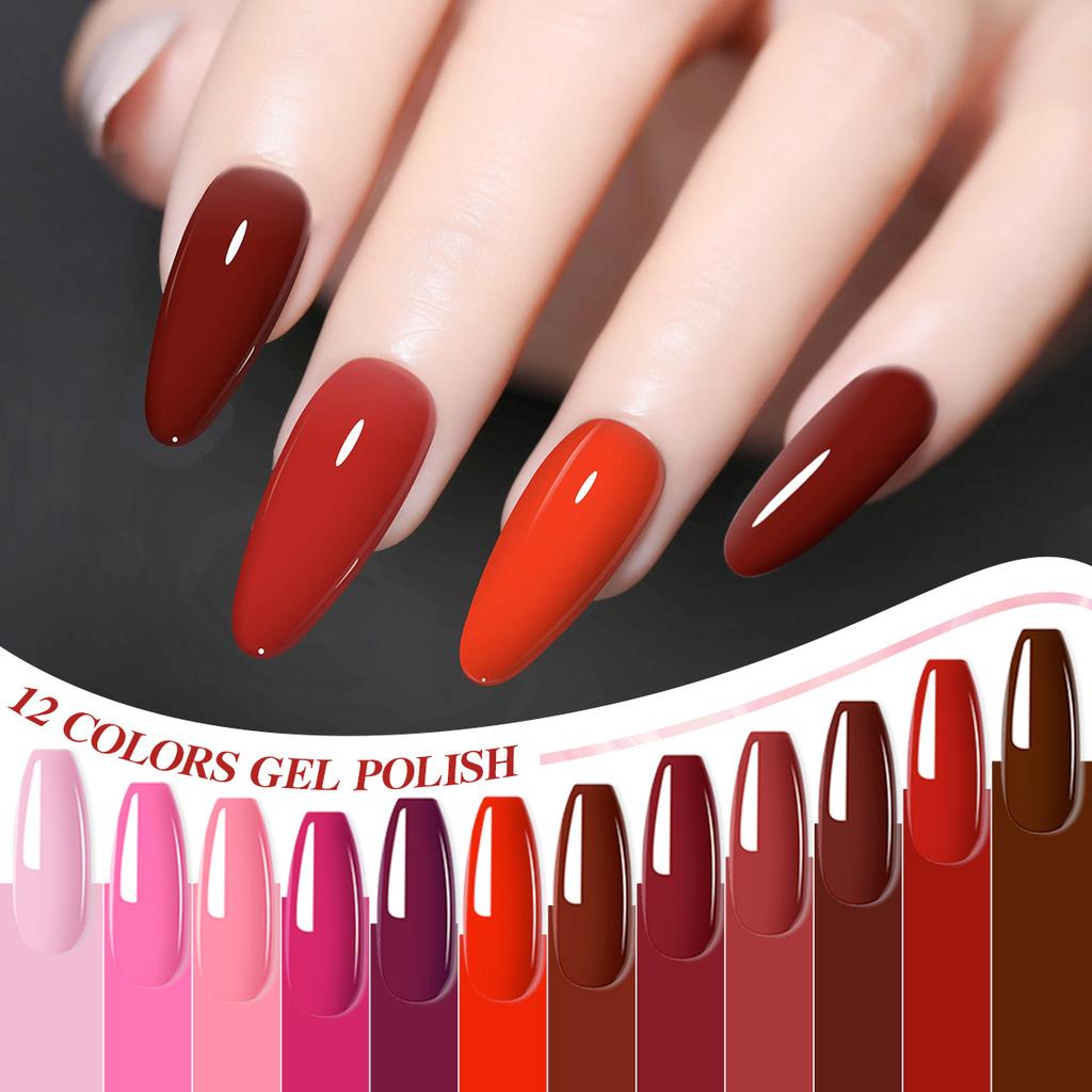 Лак для ногтей Nail Art Red Series, гель-красный