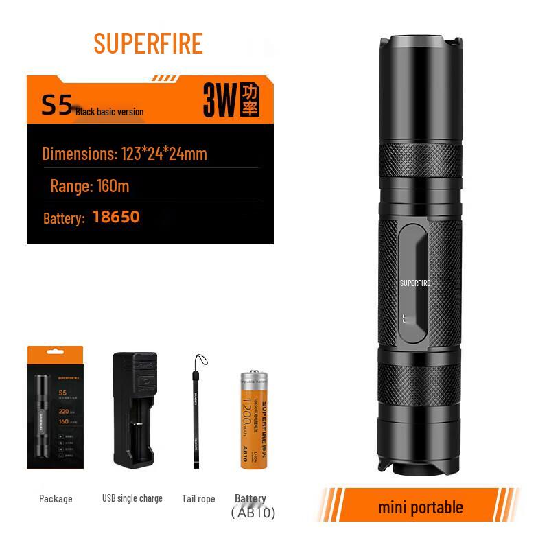 SupFire S5 Rechargeable LED Flashlight
