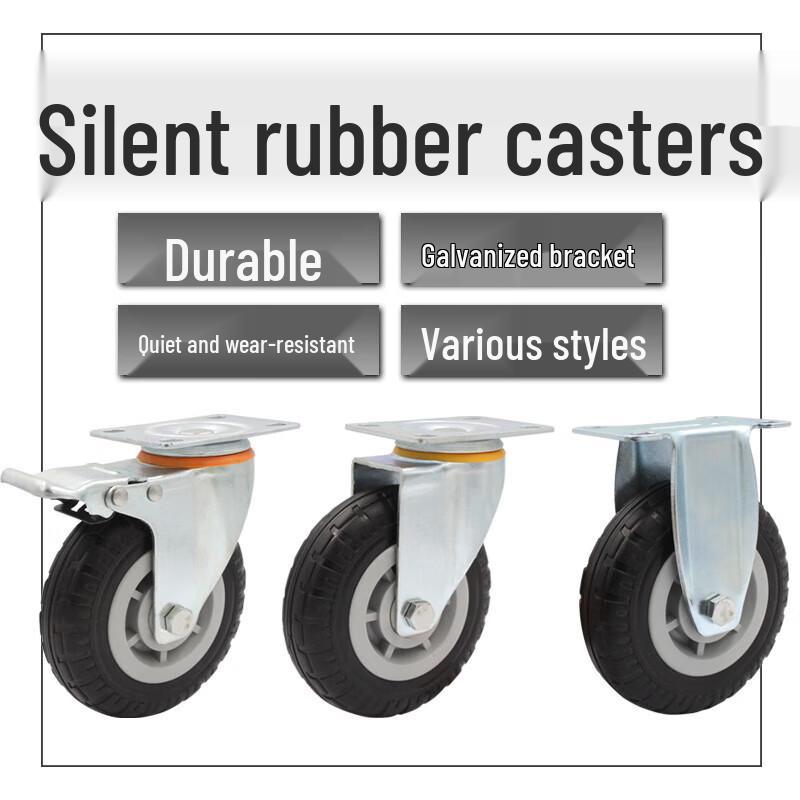 IRIR 4-inch Silent Swivel Caster Wheel with Brake