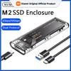 Xiaomi Корпус для SSD M.2 NVME PCIe NGFF SATA с двойным протоколом, прозрачный, USB Type C 10 Гбит/с, PCI-E M2 SSD, прозрачный внешний корпус, коробка для жесткого диска