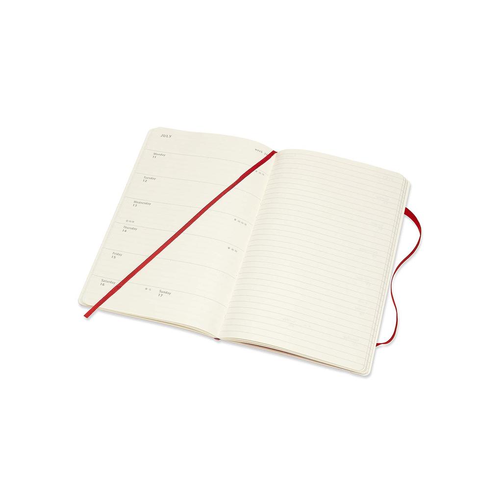 Moleskine Notebook 2022 January Start 12 Months Weekly Diary Soft Cover Large Size Scarlet Red DSF212WN3Y22