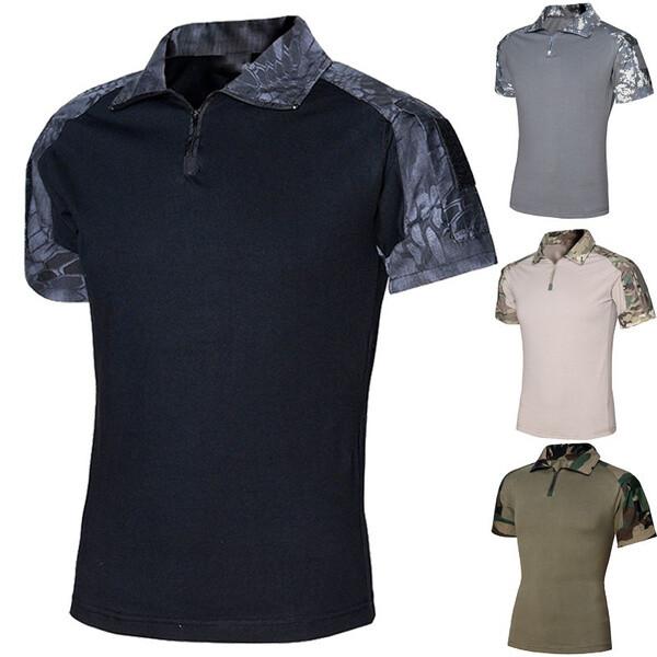 Мужская летняя армейская футболка Combat Tactics, военный камуфляжный топ с короткими рукавами, камуфляжный костюм