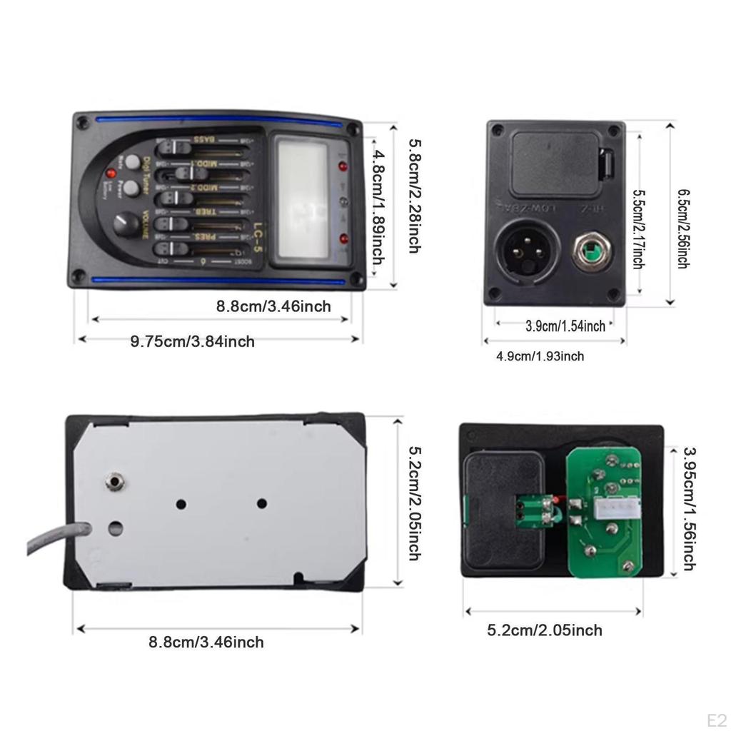 Тюнер Звукосниматель Электрогитара DIY Аксессуары Акустические Классические Гитары Замена Эквалайзер