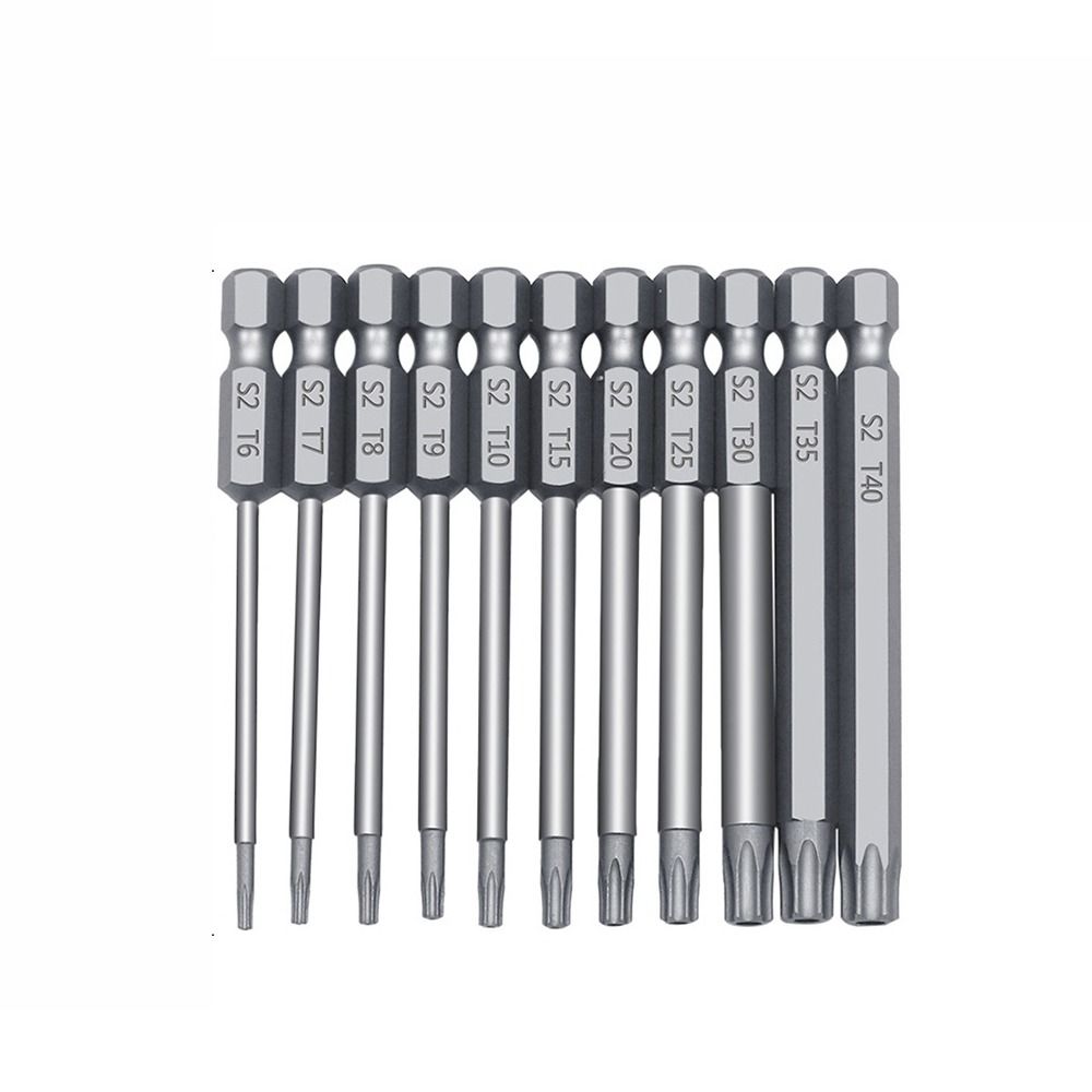 11 шт. отвертка Torx с плоской головкой, шестигранные биты с цветком сливы, прочная отвертка, инструмент для тампера