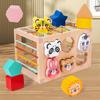 Wooden Shape Animal Color Blocks For Kids Diy Assembly Educational For Cognitive