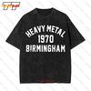 Heavy Metal 1970 Birmingham Rock Metalheads Headbangers Vintage Oversized T-Shirt 90QJ