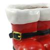 Кашпо Сапоги Санты Красно-белое из смолы Сапоги Санта-Клауса Цветочный горшок с пряжкой и акцентами в виде снежинок Праздничное настольное украшение