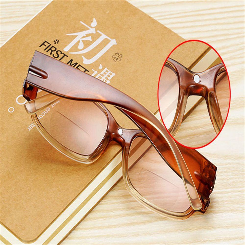 Men Women Dual-use Near-far Light Resin Reading Glasses Presbyopia Eyeglasses Read Eyewears
