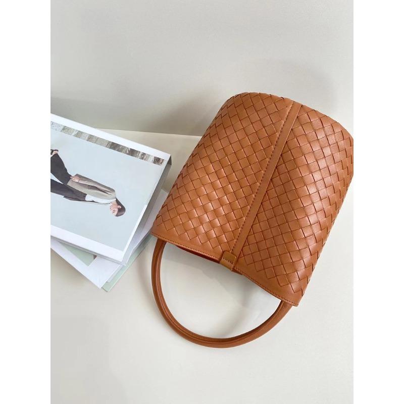 Новая плетеная сумка-ведро кожаная женская модная портативная сумка-мессенджер детская и мамина сумка нишевый дизайн портативная