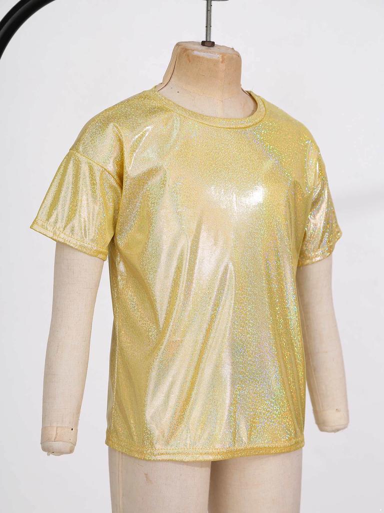 Блестящий металлический топ для выступлений для джаза и черлидинга