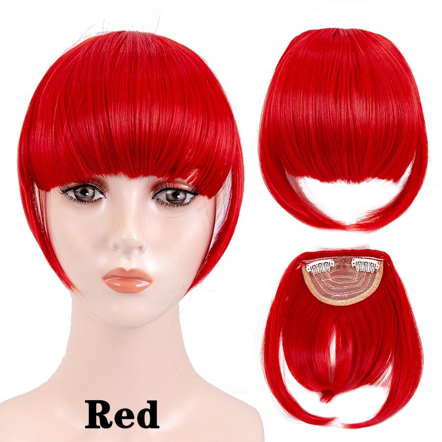 Fringe Bangs Synthetic Hair Extensions Clip In Bangs 6 Inch Short Straight Hairpiece Front Neat Bang Two Side Blonde