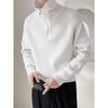 Men's High-End Heavyweight Half-Zip Stand-Up Collar Sweater for Autumn/Winter 2025