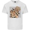 Steampunk Skull With Moustache Unisexs Light Cotton TShirt