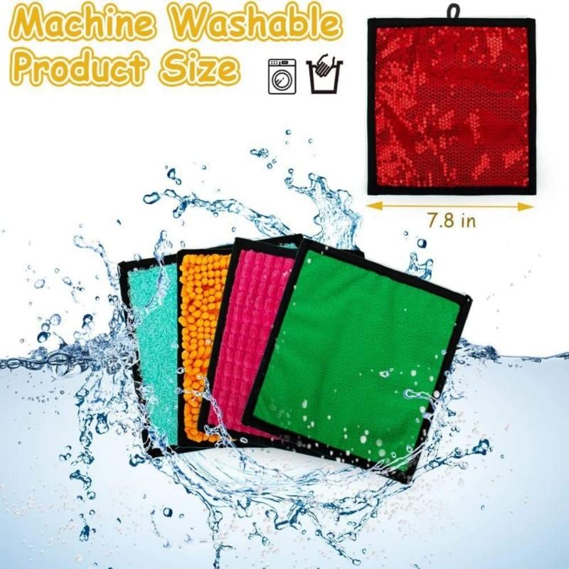 1 комплект развивающий коврик для младенцев, различные текстуры, машинная стирка, складной, для тактильного обучения, распознавания цветов