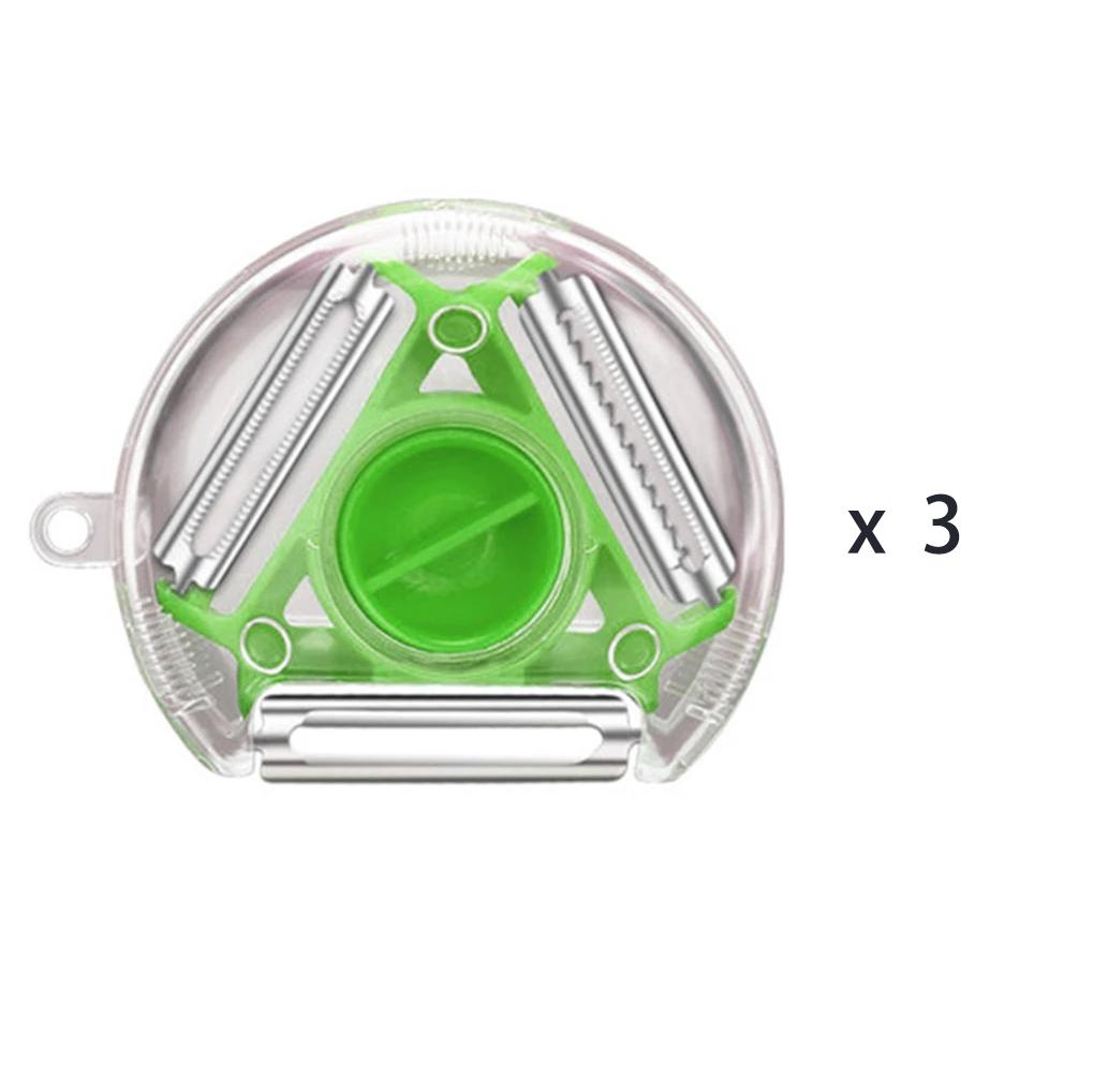 1PC 3 в 1 Magic Trio Peeler Set Slicer Shredder Peeler Julienne Cutter Multi Peel Blade Zesters Terter Kitchen Tool