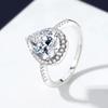 3CT 8*10 мм грушевидное кольцо из натурального муассанита для женщин, сверкающие роскошные качественные ювелирные изделия, обручальное кольцо из стерлингового серебра S925