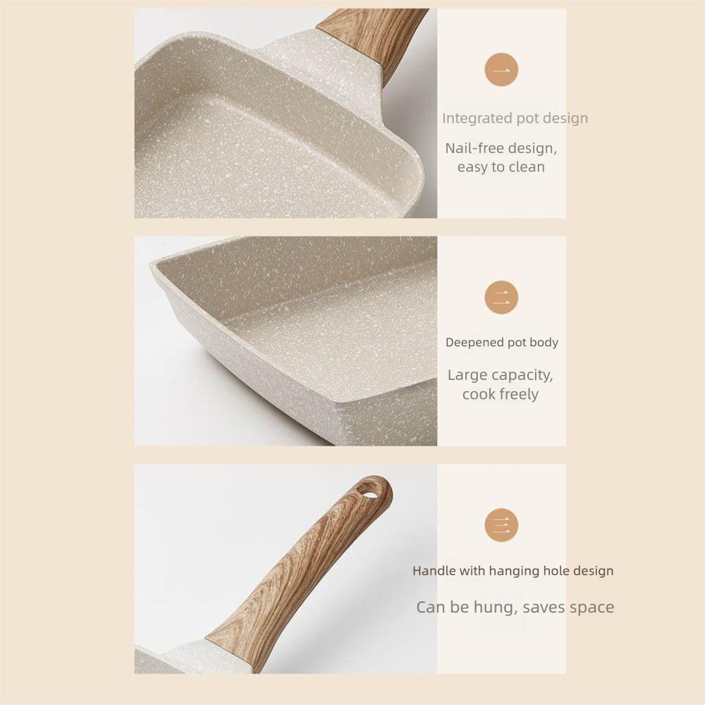Nonstick Coating Steak Frying Pan Flat Surface Griddle Pan Thickened Nonstick Flat Pan Cooker