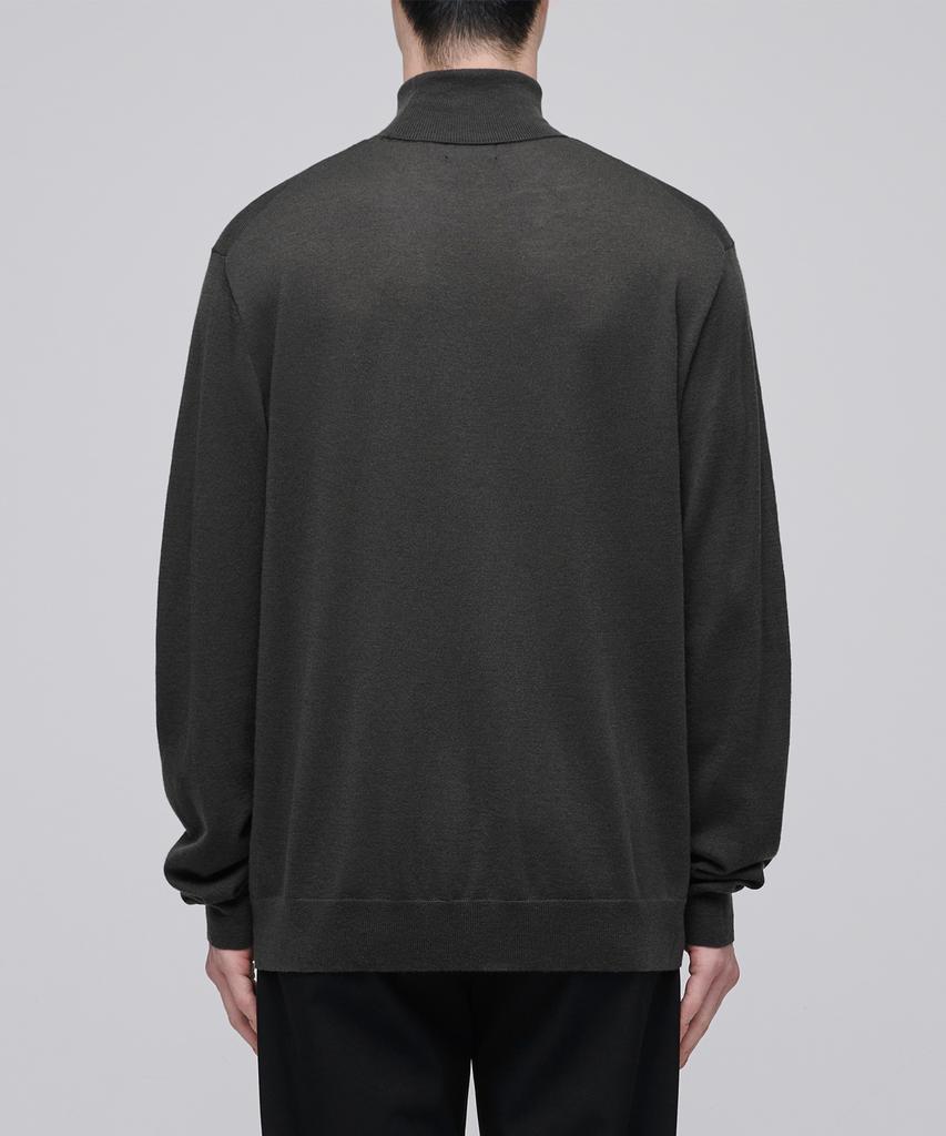 MUSINSA STANDARD Merino Wool Blend High-Gauge Turtleneck Knit [Gunmetal]