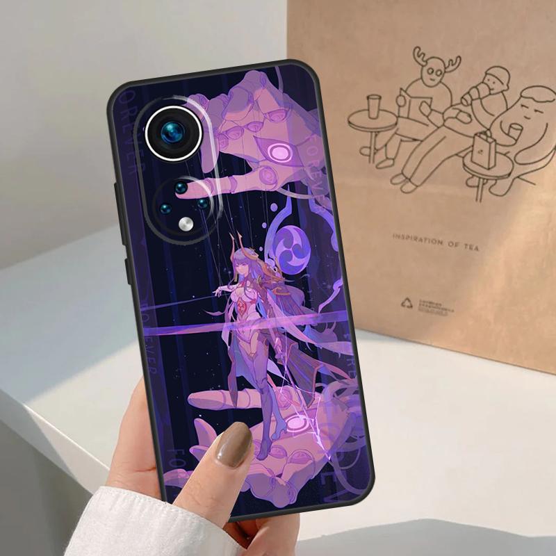 Кейс для Honor 400 200 90 70 50 X8c X8b X9a X9b X9c X9d Win с изображением Baal из игры Genshin Impact, For Honor, Magic 7 Lite 5 6 8 Pro