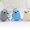 Cute Sea Lion Shape Vocal Key Ring Luminous Key Chain LED Light