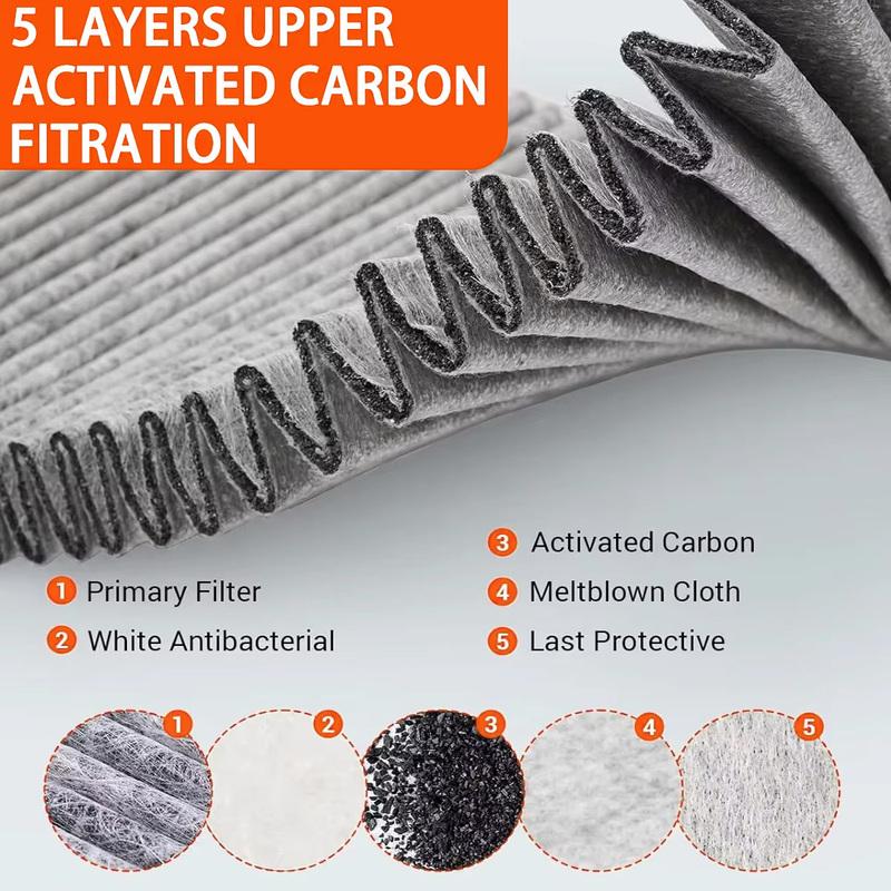 Yitong 4PCS Activated Carbon Cabin Air Filter Replacement Filter Car Interior Accessories Fit Tesla Model Y Juniper 2024 2025