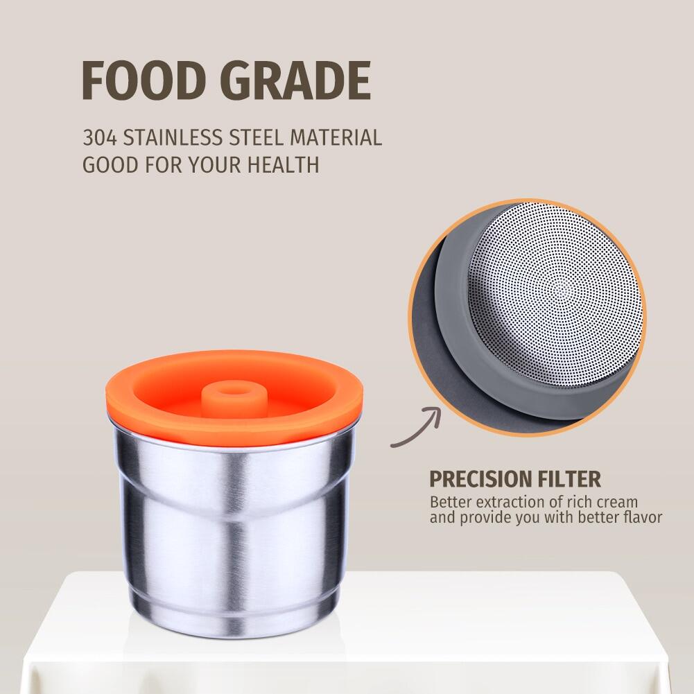 i Cafilas [YI01] Reusable Coffee Capsule Refillable Pods Cafe Cup Dripper Stainless Steel Crema Maker for Illy Machine Illy X7.1,Y3.2,Y5