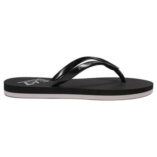Emporio Armani Ea7 Плотные шлепанцы-вьетнамки из ПВХ Женская обувь Черный XFQ012XK085A120