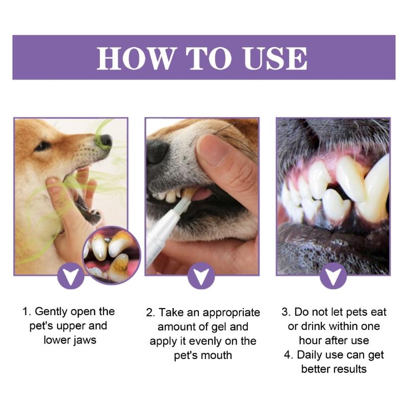 Профессиональный гель Pet OralRepair для глубокой чистки зубов Собака Оральное здоровье Восстанавливающий гель Мягкая формула Дезодорация полости рта