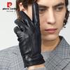 Мужские теплые перчатки для вождения из козьей кожи Pierre Cardin