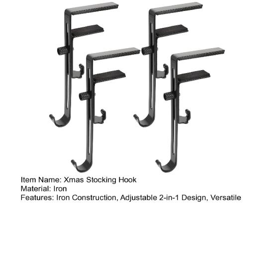 4/6/8 шт. Рождественский держатель для чулок 2-в-1, регулируемая вешалка для камина, гирлянда, чулки, нет