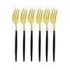 6Pcs Fruit Fork Luxury Flat Handle Stainless Steel Rose Gold Matte Cake Forks Lovely Mini Fork Used For Cake In Party Fork Restaurant