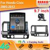 9,7-дюймовый вертикальный экран Tesla Android 12.0 для Honda Civic 2005-2012 Мультимедийный видеоплеер Carplay Навигация GPS Головное устройство