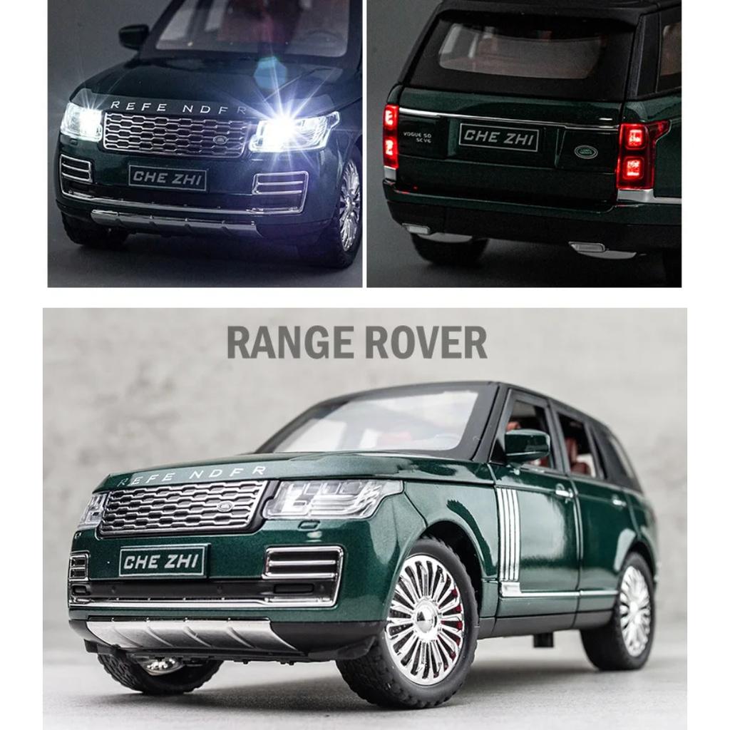 1/24 Land Rover Range Rover Suv Car Model Simulation Sound and Light Pull Back Alloy Car Collection Ornaments Boy Toy Car Gifts