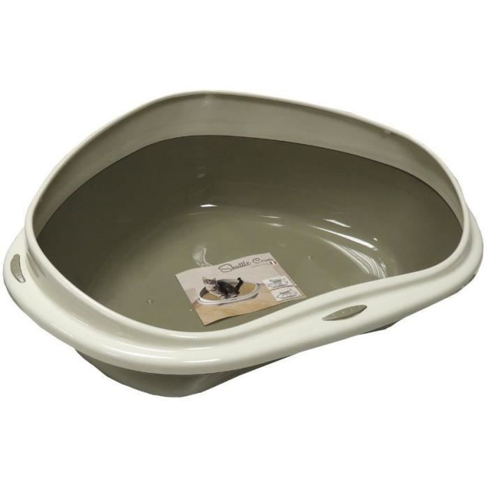 Bac à litière - AIMÉ - Bac d'angle 58x48x20.5cm