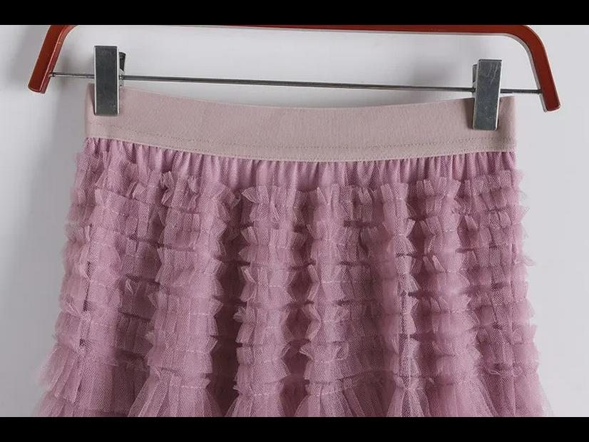 Весна и осень 2023 Белая юбка-фея из плиссированной марли для женщин