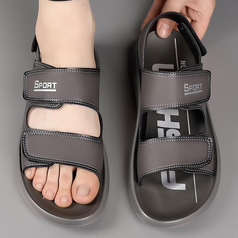 Мода Популярный Тренд Уличные Удобные Противоскользящие На Мягкой Подошве Мужские Сандалии Модный Новый Мужские Летние Дышащие Повседневные Пляжные Туфли
