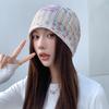 New Bohemian Style Knitted Hat for Women Stacked Hat Face Showing Small and Versatile Hollow Lace Hat