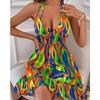 Dress for Women 2025 Summer Sexy Deep V Strap Sleeveless Fashion Casual Dress New Vestido Clothes