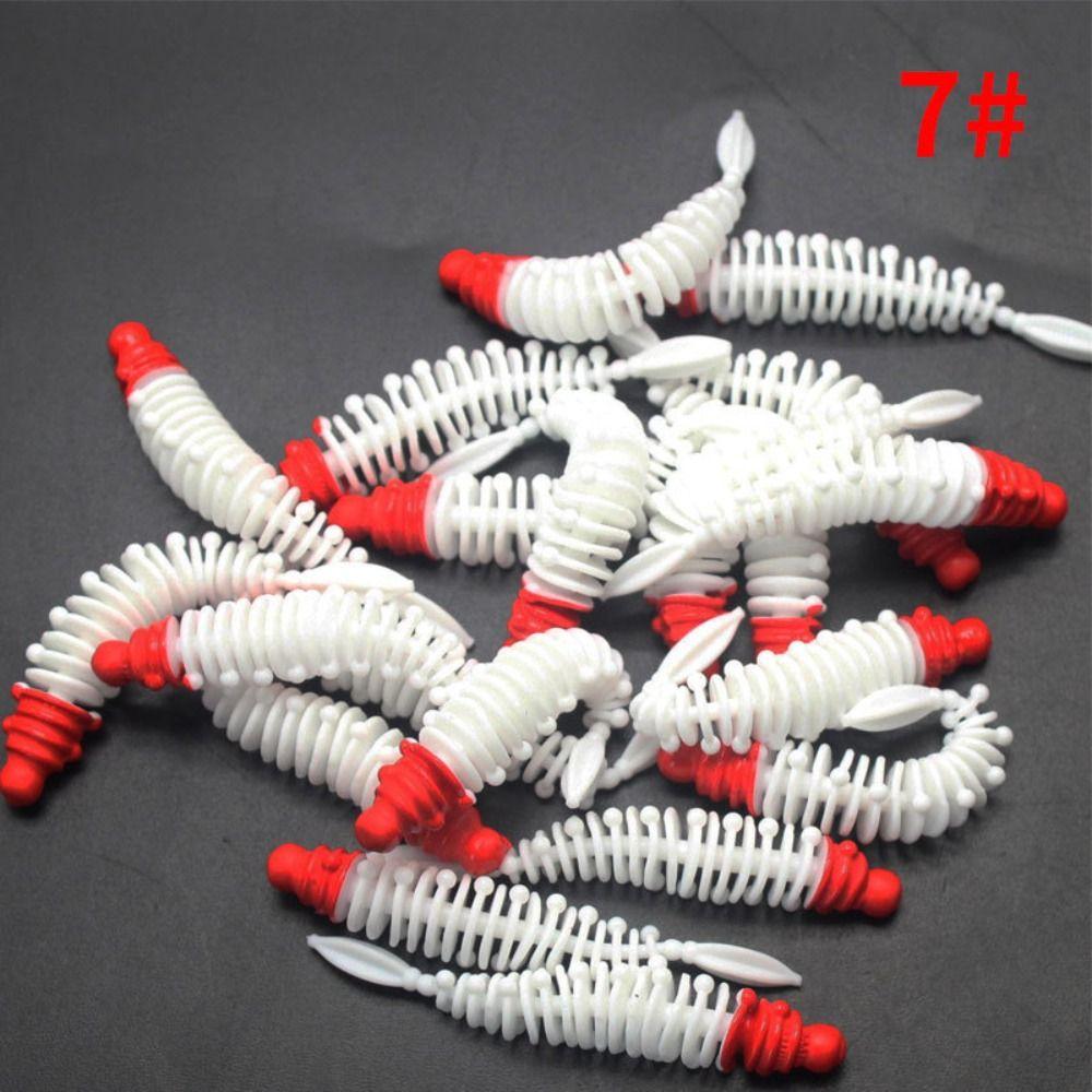 10PCS 5.5cm/1g Soft Fishing Lure PVC Soft Plastic Worm Lures New Fishing Tackle  Ocean Sea