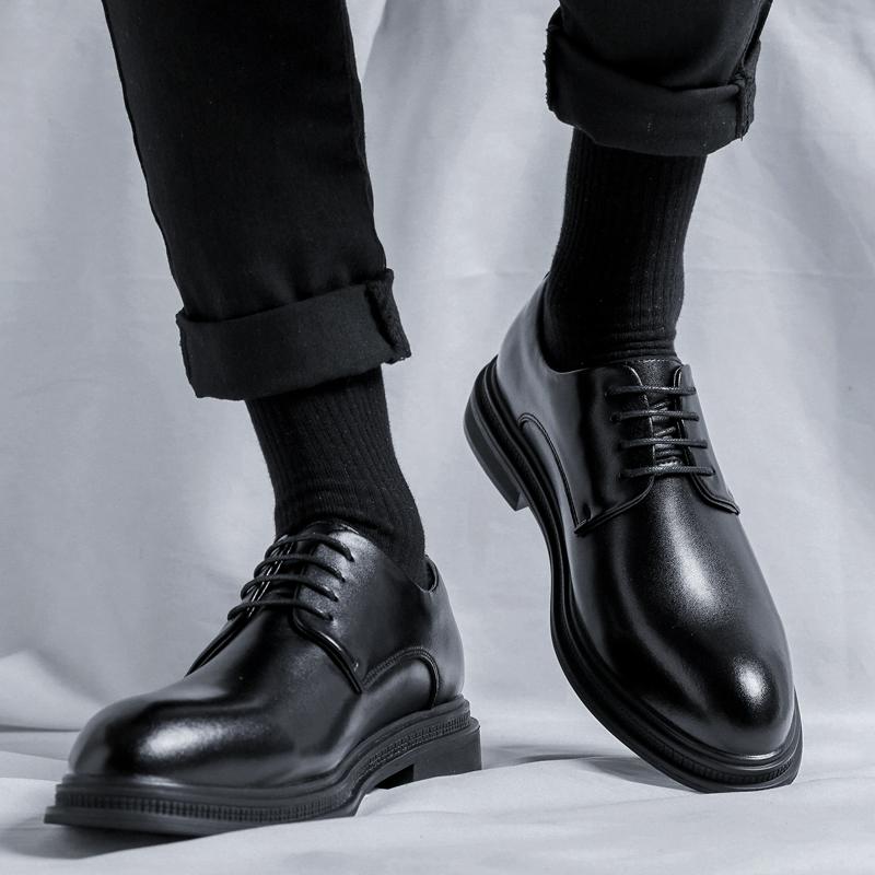 Business Men's Leather Shoes Classic Gentleman Design Style Outdoor Leisure Business Party Office and Wedding Groom's Shoes New