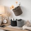 Handmade Cotton Rope Storage Basket Folding Space Saving Wall Hanging Storage Basket Round Sundries Organizer Closet Organizer
