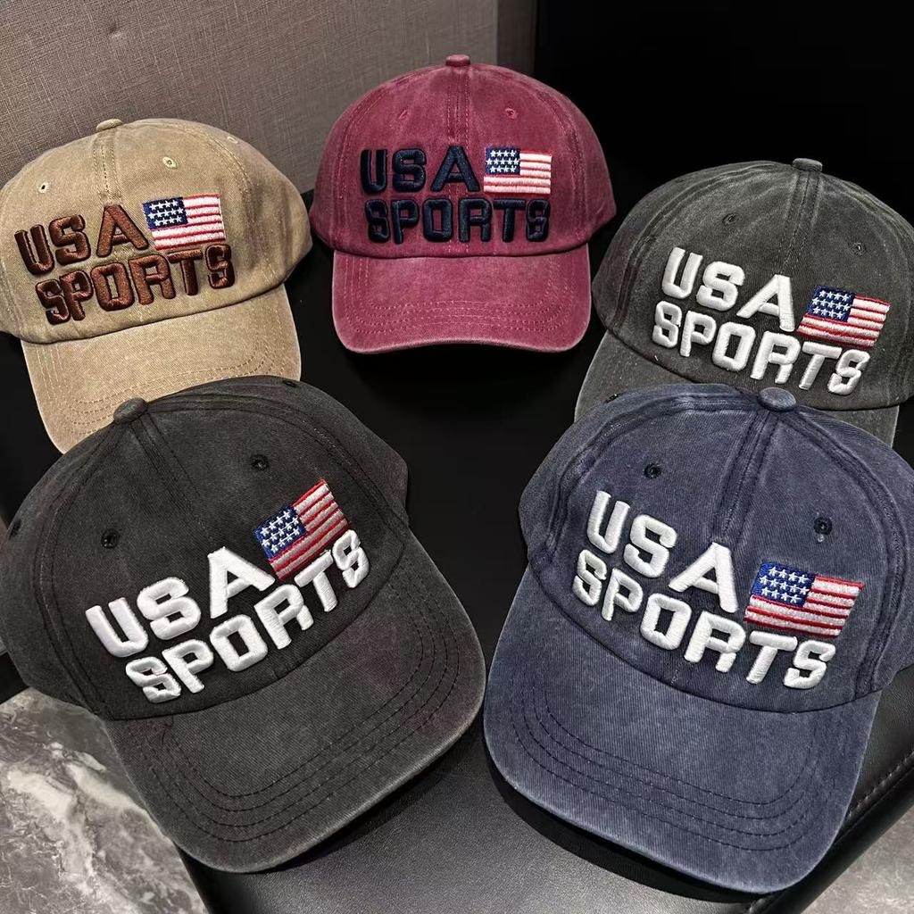 Вышитая состаренная кепка USAD с объемной вышивкой ретро-наклейка бейсболка европейская и американская парная кепка